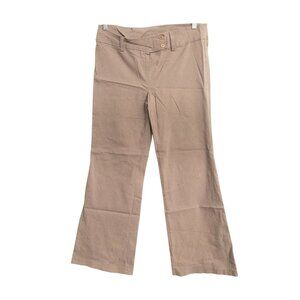 Wawa Womens Beige Pants Ankle Solid Wide Leg Button Zip Lightweight Size 3XL